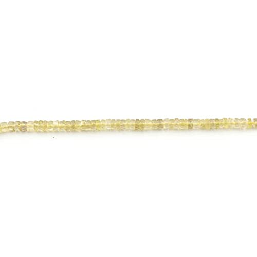 Perles heishi Lemon Quartz 4mm-5mm : fini les fils fragiles pour vos bijoux facettés