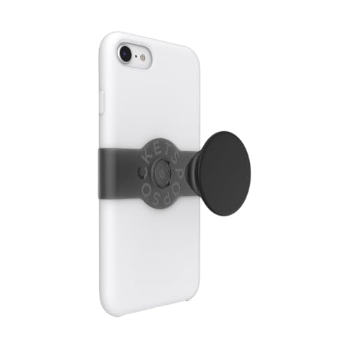 PopSockets PopSlide - Nicht Haftender PopGrip für iPhone 7/8 Silikon-Hülle - Black Haze – Ansicht 3