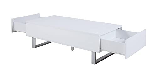 Coaster Home Furnishings Coffee Table, High Glossy White #TOP3