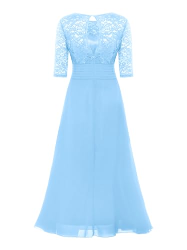 Robe business femme IEFIEL élégante en dentelle fleurie pour un style cocktail chic et romantique - 6