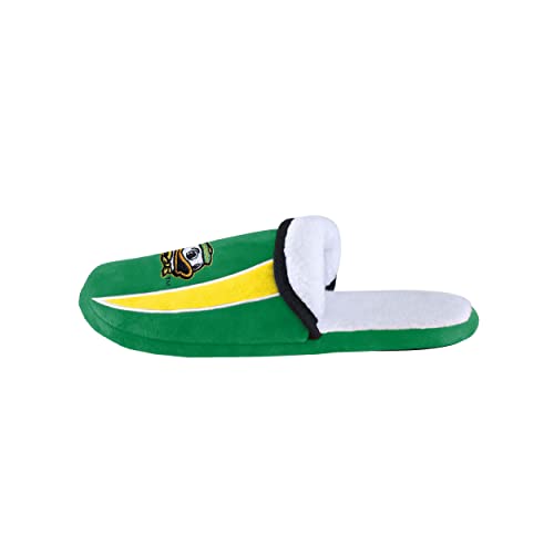 Image of FOCO mens NCAA College Team Logo Sherpa Moccasin Slippers