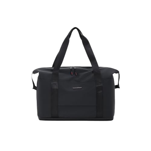 Sac de sport portable noir pliable pour les week-ends et les séances de fitness