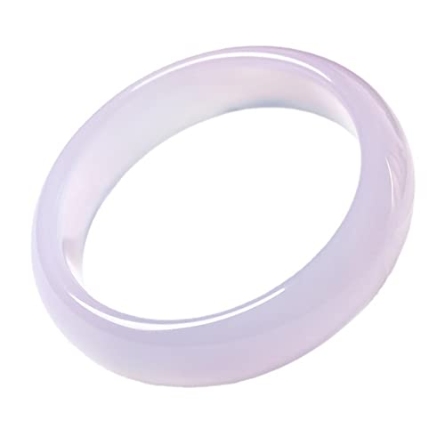 Bracelet en jade blanc contre le ternissement des bijoux jonc agate femme taille 58