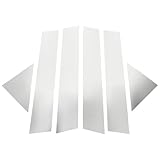 Partuto Door Pillar Window Trim - Car Front Rear Left Right Side Anti Scratch Sticker Pillar Posts Door Outer Cover - for Chrysler 300 300C 2005-2010 Plastic Chrome Silver Tone - 6 Pcs