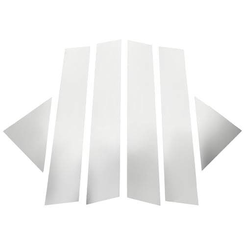 Partuto Door Pillar Window Trim - Car Front Rear Left Right Side Anti Scratch Sticker Pillar Posts Door Outer Cover - for Chrysler 300 300C 2005-2010 Plastic Chrome Silver Tone - 6 Pcs