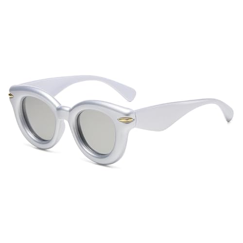 Lunettes de soleil ovales à bulles LVTFCO pour femme avec rivets rétro