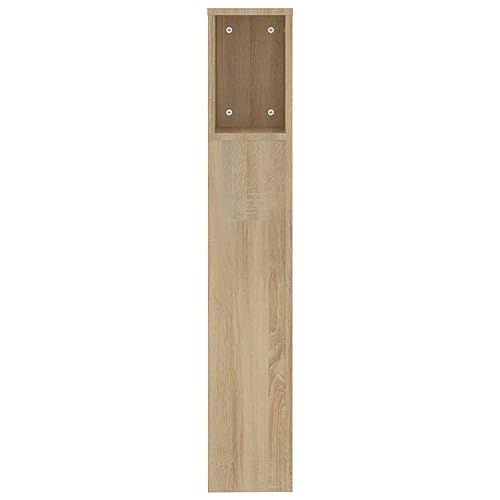 Armoire Tête de Lit Murale 3 Rangements Chêne vidaXL