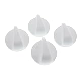 WB03X23020 Range Burner Knob KIt Package of 4 for GE, Fits D Style Shaft, Flat is at 12 o'clock, Gas Range Top Burner Control Knob Replace Numbers AP5955199 PS10063210