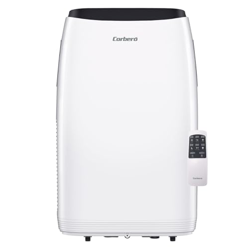Corberó - Aire Acondicionado Portátil 3 en 1 con Mando | CPC14 | 4100 W | 25-40 m² | 16-31 ºC | Refrigeración | Calefacción | Deshumidificación | 2 velocidades | Temporizador 24h