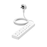 4 Way Extension Lead 5m – Socket Extension Cable, 4 Gang Power Strip Extension Cord, Multi Plug Extension Socket, Electric Extension Lead – Power Extension for Home, Bedroom, Kitchen and Office (5M)
