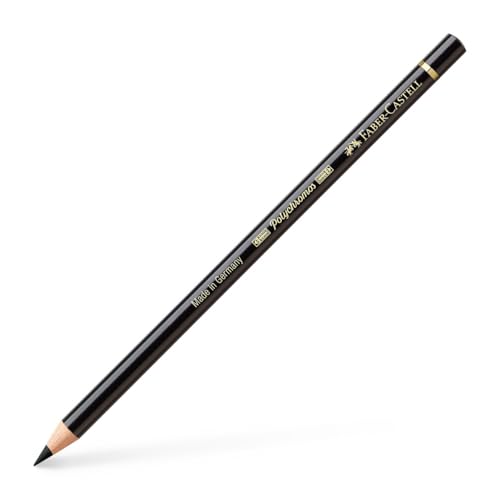Faber-Castell Art & Graphic Polychromos Colour Pencil, (199), Black, for Art, Craft, Drawing, Sketching, Home, School, University, Colouring