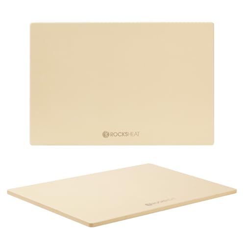 Rocksheat Pizza Stone, Rectangular Extra Large 23.6' X 15.8' X 0.6' Pizza Stones For Oven Grill, Industrial Commercial Heavy Duty Cordierite Baking Stone For Pizza Bread, Pizza Accessories, 14.19 Lbs