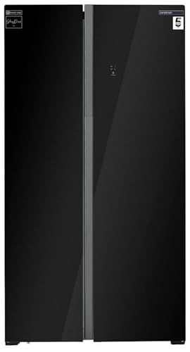 FRIGORIFICO COMBI AMERICANO AMCB-719BGA CRYSTAL INFINITON (A++ INVERTER, NEGRO, Alto 177cm, NO FROST TOTAL, 562 Litros, FreshZone, Display LED)