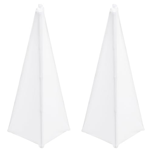 TOYZFRIENDY 2 piezas Funda Elástica Protectora para Trípode de Altavoz Cubierta Doble Cara de Poliéster Blanca Ajustable y Fácil de Transportar para Soportes Estándar