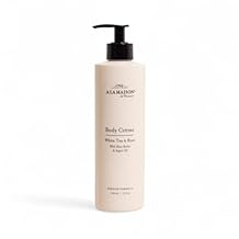 A LA MAISON Body Creme White Tea & Rose Shea Butter Body Lotion with Argan & Avocado Oils Rich, Nourishing French Formula for Dry Skin 12 oz Amber Collection