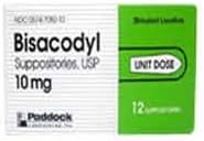 Bisacodyl Suppositories USP 10 mg 12 Each (Pack of 1)