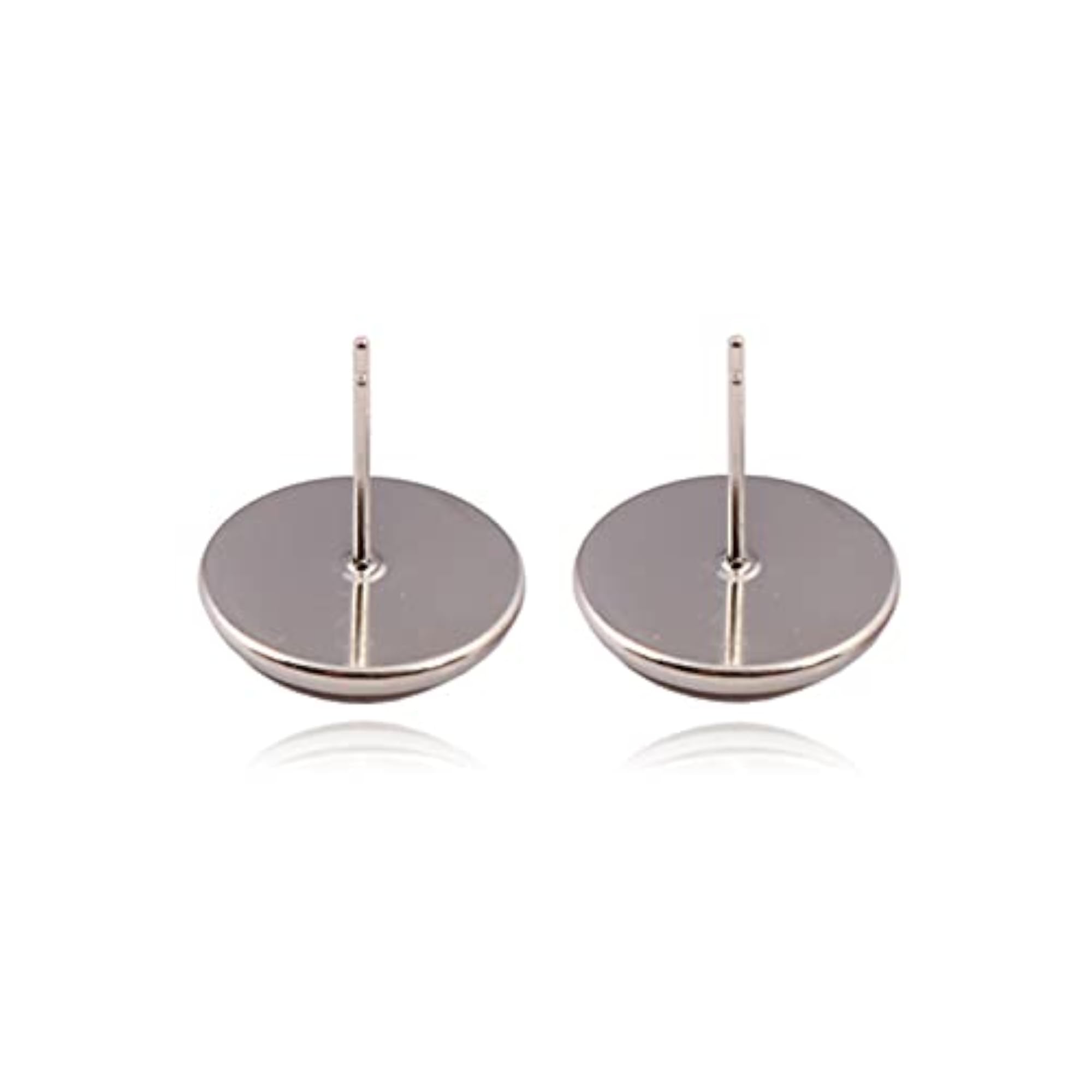 Stainless Steel Crystal Round Stud Earrings for Ladies