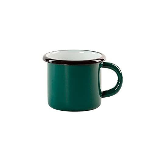 FANMEX - Fantastik - Taza acero esmaltado estilo vintage 7 cms (250 ml) - Calidad máxima (Turquesa oscuro)