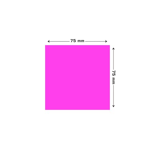 Image of Cubic Prompt Neon Sticky Notes | Pack of 2 | 10cm x 10cm (4 inchx4 inch) | 100 Sheets Each | Square Self-Adhesive Note Pads | Multicolour | Office | School | Home Use