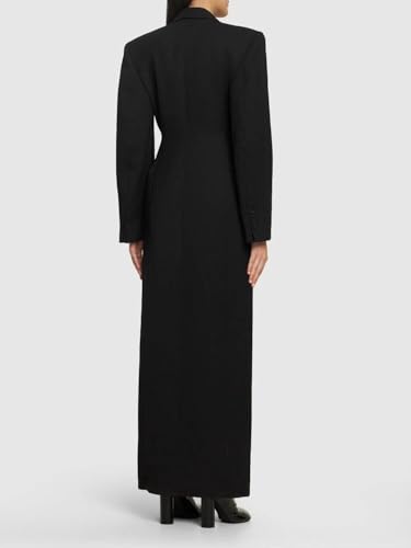Robe de soirée formelle style blazer long à double boutonnage structuré
