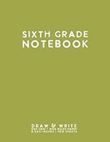 Sixth Grade Notebook: Light Green Softcover Wide Ruled Composition Journal by schoolnest B097914SQL Book Cover