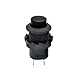Drucktaster rund Taster 12mm DIY Druckschalter AC 1,5A/230V 12V NON-Momentan button Taster | Schwarz