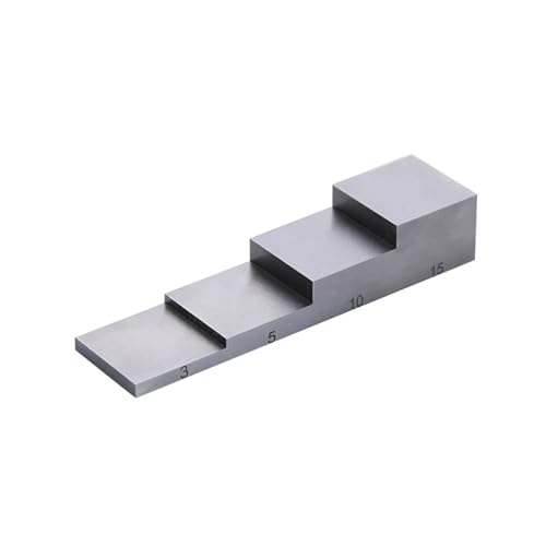 4ステップ超音波テストブロック2.5-5- 10-20mm 304ステンレススチール校正ブロック超音波厚さ計用 一般測定、工作用(3-15mm steel)