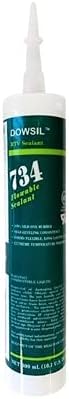 DOWSIL RTV Silicone Sealant 734 Flowable Self leveling Silicone Sealant/Water Tight sealant for circuit boards/Conformal coating/Electrical sealant/Clear, 300ml