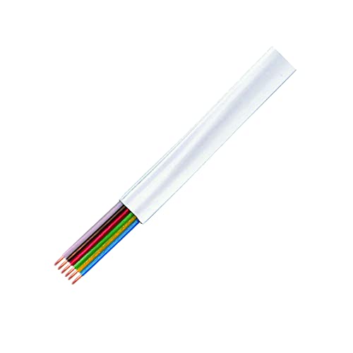 Cable Plano Modular Logilink 6 Hilos, Color Blanco, 100 M