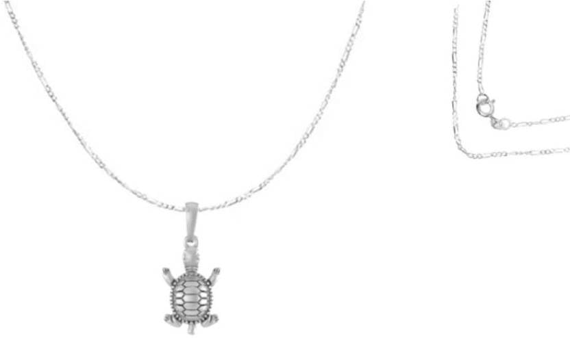 Pendentif en argent sterling tortue Figaro Mtrolls bijoux fins femme et homme