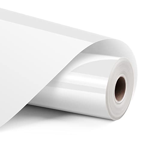 LOKLiK Flex Thermocollant Basic - Blanche - 30,5 x 180 cm - Vinyle HTV Durable pour T-Shirts, Sacs et VĂŞtements - Lavable en Machine, Couleurs Vibrantes