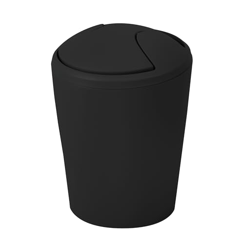 Spirella Kosmetikeimer Move Abfalleimer Schwingdeckeleimer | Kunststoff | 2 Liter |Schwarz Spirella Kosmetikeimer Move Abfalleimer Schwingdeckeleimer | Kunststoff | 2 Liter |Schwarz