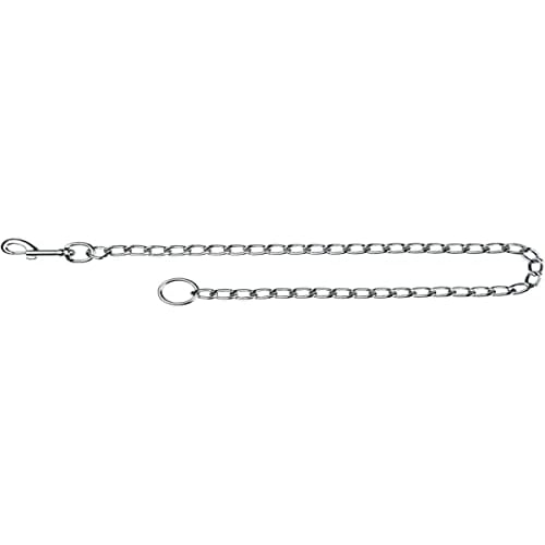 TRIXIE TX-21963 Chain Leash, Chromed, with Leather Hand Loop, 80 cm/4 mm, Multi 4 TRIXIE TX-21963 Chain Leash, Chromed, with Leather Hand Loop, 80 cm/4 mm, Multi