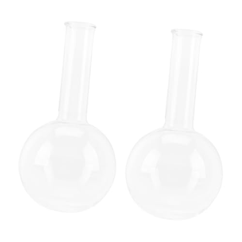 Cabilock - Cabilock 2pcs 250ml Round Bottom Laboratory Boiling Flask Set Thin-mouth Test Flasks for Lab Experiments