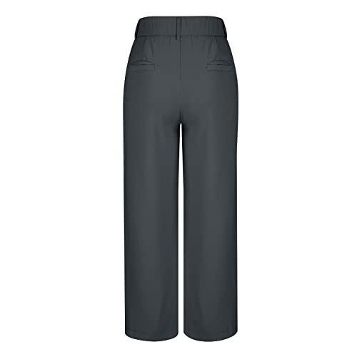 Women Wide Leg Suit Pants High Waisted Pleated Formal Pants Loose Fit Work Office Stylish Elegant Slacks with Pockets4