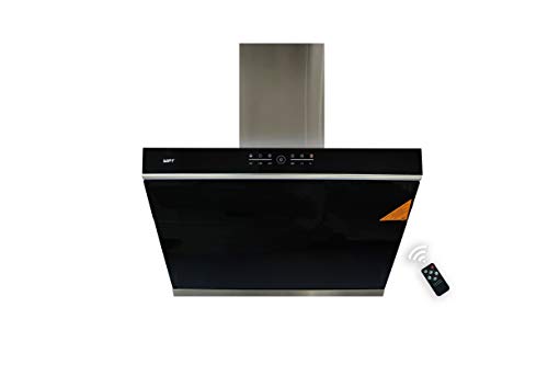 FT75 Wall Mount Range Hood, CFM800 Unique Side-Draft Design for Under Cabinet,Modern Kitchen Vent Hood,Powerful Motor,LED Lights,Onyx Black Tempered Glass Surface (36)