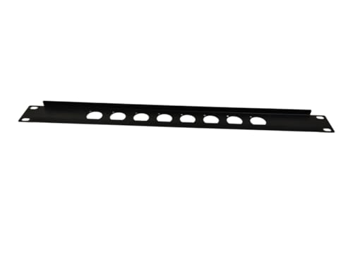 Image of 1U 19 inch Rack Panel Punched for 8 XLRs - Unloaded Pack of 1