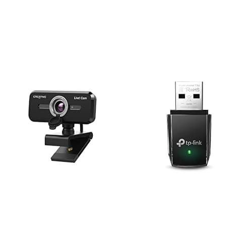 Webcam muet automatique Creative Live Cam 1080p et clé WiFi AC1300