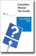 Paperback Canadian Master Tax Guide 2008 Book