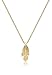 Produktbild Elli PREMIUM Halskette Damen mit Anhänger Feder Boho Look Luxuriös in 585 Gelbgold