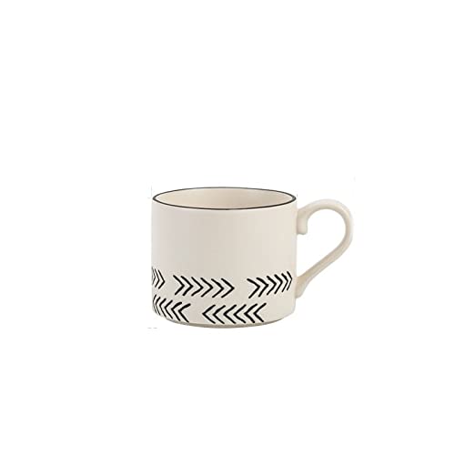 Kaffeebecher Handgemalte Tassen Kreatives Frühstück Kaffeetasse Paar Wasser Becher Milch Tassen Teeschale Geschenk Home Decoration Kaffeetasse/Kaffeepott (Capacity : 330ml, Color : White)