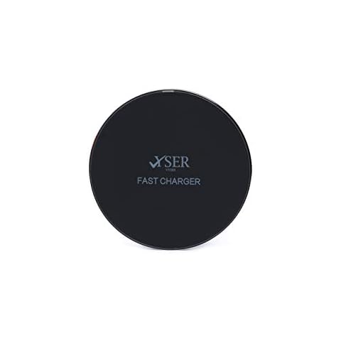 Alajal Wireless Charger Black, PowerWave Pad Upgraded 10W Max, 7.5W for iPhone 11, 11 Pro, 11 Pro Max, Xs Max, XR, XS, X, 8, 10W Fast-Charging Galaxy S20 S10 S9 S8, Note 10 Note 9 Note 8 Cover