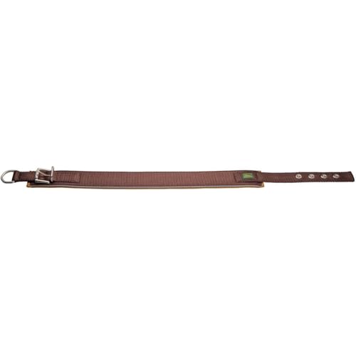 HUNTER Hundehalsband NEOPREN Reflect, Farbe: braun/Caramel, weiche Polsterung, reflektierend, besonders breit für optimalen, ideal für Spaziergänge in der Dämmerung, Größe: 45