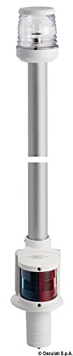Hampe 100 cm feu 360 rouge vert blanc encastrable haute visibilité Osculati