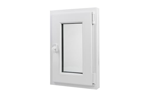 Kunststoff Fenster Dreh/Kipp 40 cm x 60 cm Anschlagrichtung Rechts inklusive Fenstergriff Kunststoff Fenster Dreh/Kipp 40 cm x 60 cm Anschlagrichtung Rechts inklusive Fenstergriff