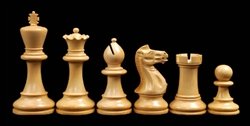 The Grandmaster Chess Set - Pieces Only - 4.0" King (Ebonized Boxwood)