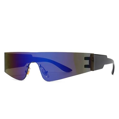 Lunettes de soleil sport UV400 avec verre miroir coloré unique pour homme et femme
