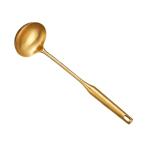 ZHQZZPH Gold Soup Ladle, 13.8 Inch 304 Stainless Steel Premium ...