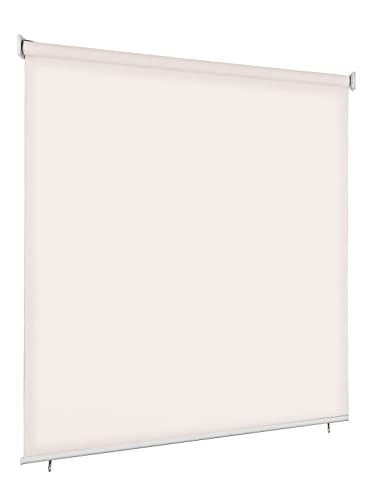 Persiana Enrollable Exterior Tecnoscreen/Bloqueo UV 70% / Microperforado. Medidas Ancho x Alto. Color: Blanco Lino. Medidas: 134cm x 180cm