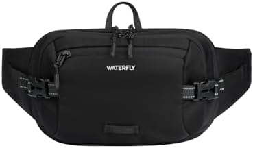WATERFLY Grand sac banane de 3 L, poche de hanche à ouverture à 1...